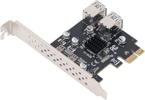 بطاقة توسيع ZJchao USB C، PCI E 1X إلى 4 USB 3.0 فتحة محول PCIe بطاقة توسيع PC ملحقات حافظة USB3.2 GEN1 موسع 5 جيجابت في الثانية يدعم 1X 4X 8X 16X فتحات 4 منافذ PCIe in Kuwait