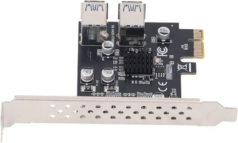 بطاقة توسيع ZJchao USB C، PCI E 1X إلى 4 USB 3.0 فتحة محول PCIe بطاقة توسيع PC ملحقات حافظة USB3.2 GEN1 موسع 5 جيجابت في الثانية يدعم 1X 4X 8X 16X فتحات 4 منافذ PCIe in Kuwait