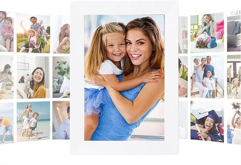 Digital Photo Frame, 10.1in 1280 x 800 Touch Screen Wall Mountable Auto Rotate Smart Electronic Photo Frame, Support SD Card, Share Photos Videos via APP (US Plug) in Saudi Arabia