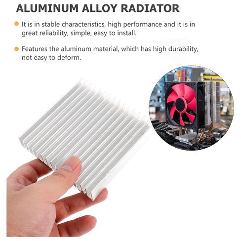 TEHAUX Aluminum Heat Sink 100x100x18mm High Efficiency Cooling Radiator for LED CPU Ic Chip Electronics Cooling in Saudi Arabia