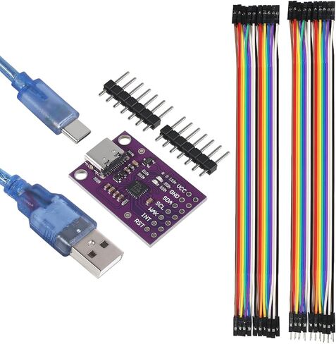 1PCS CP2112 Adapter Type-C MCU-2112 Debug Board USB to SMBus I2C Communication Module with USB C Cable with Dupont Cable in Saudi Arabia