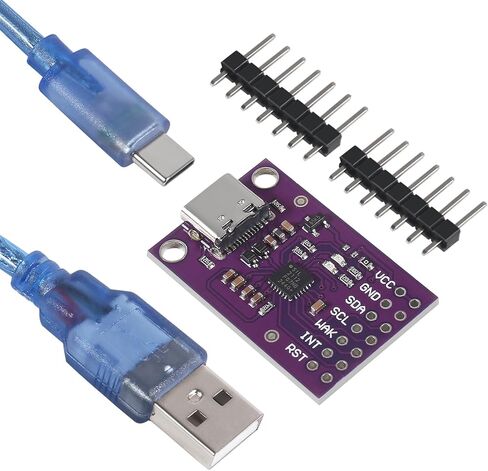 1PCS CP2112 Adapter Type-C MCU-2112 Debug Board USB to SMBus I2C Communication Module with USB C Cable with Dupont Cable in Saudi Arabia