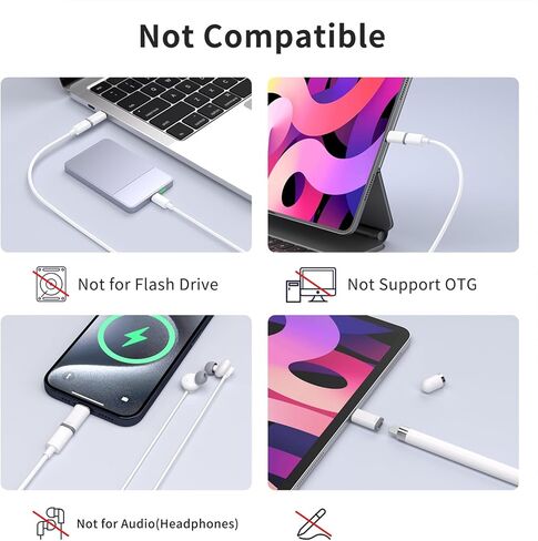 محول من الهاتف إلى USB C، محول شحن من الألومنيوم، شحن سريع ونقل البيانات، سهل الحمل للهاتف 16 in Saudi Arabia