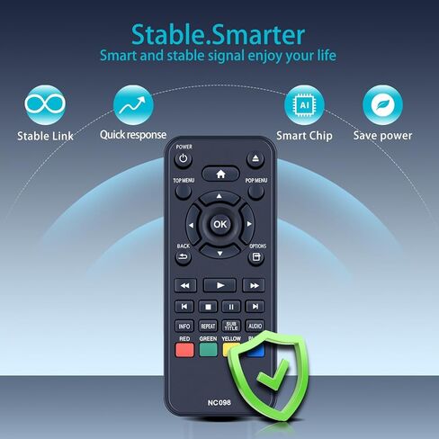 NC098 NC098UL Replacement Remote Control for Philips Disc DVD Player BDP1502 BDP1502F7 BDP1502/F7 BDP1502 F7 BDP1502/F7A BDP1502/F7B BDP1502F7A BDP1502F7B in Saudi Arabia