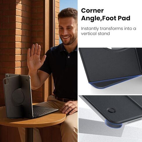Nillkin لجهاز iPad 11th A16 2025 / 10th Gen Magic Ease غطاء كتاب لوحة المفاتيح المغناطيسية، لوحة لمس مدمجة بمسند، مع حامل حائط مغناطيسي، حافظة لوحة مفاتيح قابلة للفصل لجهاز iPad 10.9 بوصة (أسود منتصف الليل) in Saudi Arabia