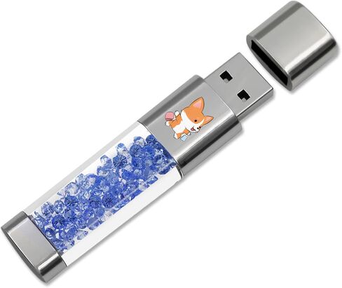 محرك فلاش USB سعة 64 جيجابايت، عصا تخزين لحفظ الصور للذاكرة الخارجية من Techkey للصور/الفيديو/موفر البيانات/النسخ الاحتياطي V2.41 عالي السرعة للإبهام/القفز/الأقراص الصلبة - أزرق دينم in Kuwait