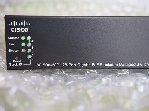 Cisco SG500-28P-K9 - محول مُدار قابل للتكديس من سلسلة SG500 مزود بـ 28 منفذ PoE (متجدد) in Kuwait