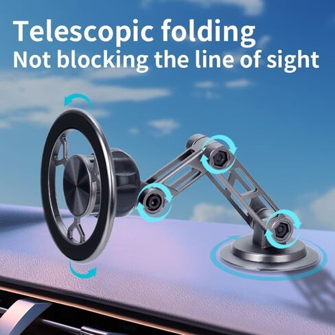 Magnetic Phone Holder for Your Car, Suction Phone Mount, Car Interior Accessories, Compatible with iPhone 17 16 15 & Android, Magnetic Suction Cup car Phone Holder with Navigation Support in Saudi Arabia