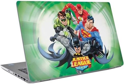 ملصق Skinit للكمبيوتر المحمول متوافق مع Latitude 5420 - تصميم أخضر مرخص رسميًا لفريق Justice League Team Power Up in Kuwait