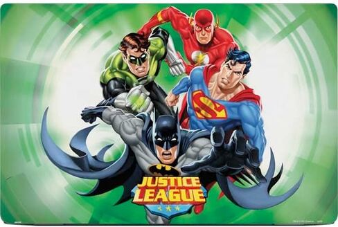 ملصق Skinit للكمبيوتر المحمول متوافق مع Latitude 5420 - تصميم أخضر مرخص رسميًا لفريق Justice League Team Power Up in Kuwait