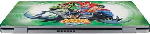 ملصق Skinit للكمبيوتر المحمول متوافق مع Latitude 5420 - تصميم أخضر مرخص رسميًا لفريق Justice League Team Power Up in Kuwait