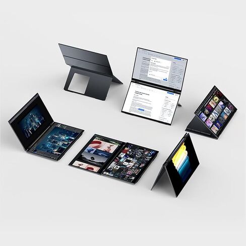 شاشة EHOMEWEI X1 Pro مزدوجة، 2K 60 هرتز 16 بوصة * 2 شاشات محمولة لتوسيع الكمبيوتر المحمول 2560 * 1600 100% DCI-P3 HDR 400 cd/㎡ سطوع لهاتف الألعاب/التبديل/Windows MacOS بدون لمس القلم in Kuwait