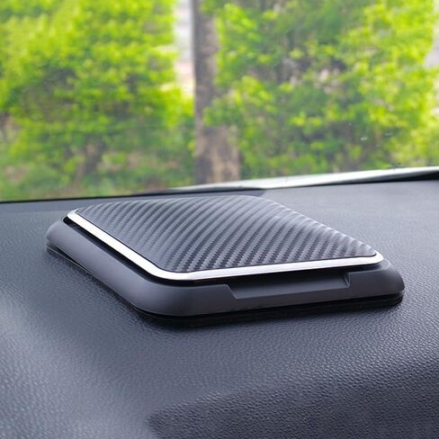 Car Phone Holder with Foldable, Mount Silicone Car Pad Mat for Various Dashboards, Cell Phone Mount for iPhone, Samsung, Android Smart Phones, GPS Devices and More, Black in Saudi Arabia