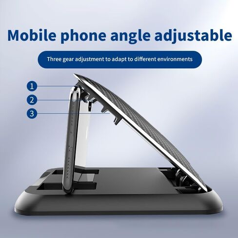 Car Phone Holder with Foldable, Mount Silicone Car Pad Mat for Various Dashboards, Cell Phone Mount for iPhone, Samsung, Android Smart Phones, GPS Devices and More, Black in Saudi Arabia