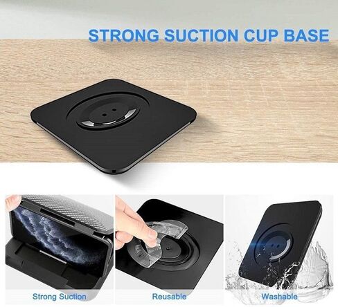 Car Phone Holder with Foldable, Mount Silicone Car Pad Mat for Various Dashboards, Cell Phone Mount for iPhone, Samsung, Android Smart Phones, GPS Devices and More, Black in Saudi Arabia