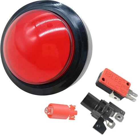 Arcade Game Replacement Accessories Convex Round DC 12V Illuminated LED Push Button with Micro-Switch Colors Buttons Parts in Kuwait