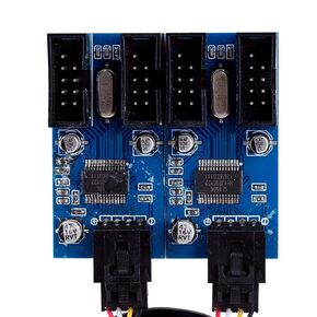 Dioche F USB Splitter Premium 9 Pin USB Header Male to 4 Female Extension Cable Splitter - طول 28 سم، التوافق مع واجهة اللوحة الأم 9 Pin، أداء عالي و in Kuwait