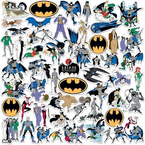 باتمان: مجموعة ملصقات الرسوم المتحركة - مجموعة متنوعة من ملصقات الفينيل الفاخرة الكبيرة المقطوعة بالقالب لأجهزة الكمبيوتر المحمول، وزجاجة المياه، وسجل القصاصات، والكمبيوتر اللوحي، وفي الداخل والخارج - مجموعة من 50 قطعة in Kuwait
