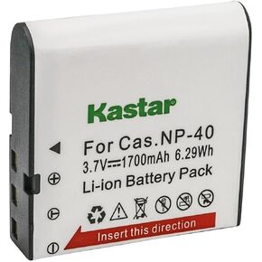 بطارية Kastar CNP40 بديلة لبطارية Casio NP-40 CNP-40، Casio Exilim Zoom EX-Z650 PRO، EX-Z700، PRO EX-Z750، PRO EX-Z850، Exilim EX-Z400، Exilim EX-FC100، كاميرا Exilim EX-FC150 in Kuwait