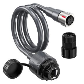 محول Starlink Ethernet أداء الجيل 3 - وصلة RJ45 مقاومة للماء بطول 1 قدم/30 سم وملحق كابل إيثرنت لأداء الجيل 3، التوصيل والتشغيل، نقل البيانات عالي السرعة، الاستخدام الخارجي (عبوتان) in Kuwait