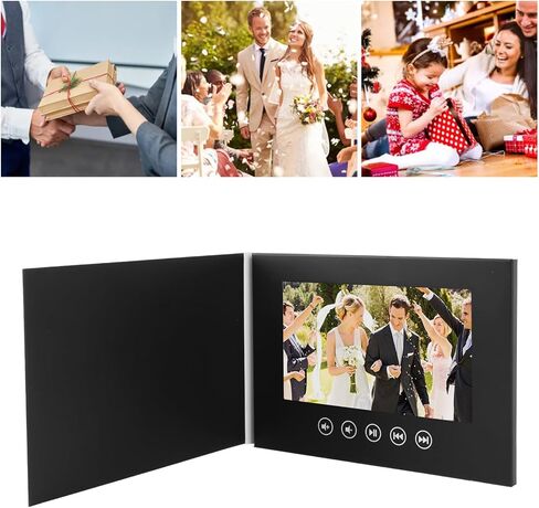 Video Greeting Card, Video Brochure with LCD Display, Upload Your Own, Electronic Greeting Card with Stickers for Weddings Anniversaries Christmas Advertisements (5inch) in Saudi Arabia