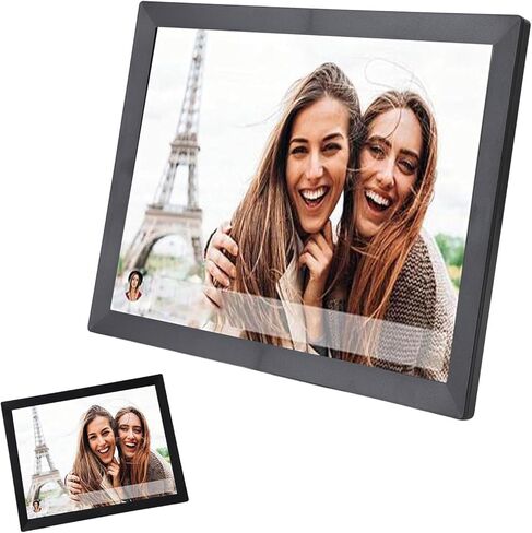 15 inch Digital Picture Frame, Desktop or Wall Mountable, Auto Rotate, Slideshow, 1024x768 Screen, Share Photos Videos via App (US Plug) in Saudi Arabia