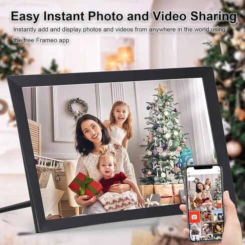 15 inch Digital Picture Frame, Desktop or Wall Mountable, Auto Rotate, Slideshow, 1024x768 Screen, Share Photos Videos via App (US Plug) in Saudi Arabia