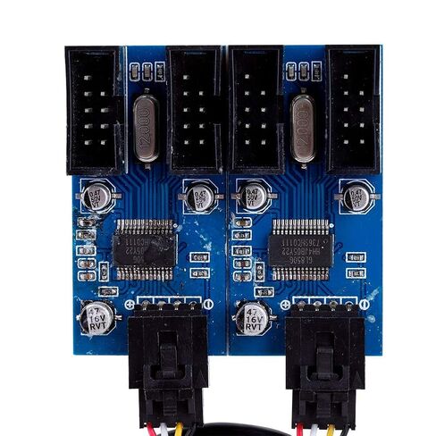 Dioche F USB Splitter Premium 9 Pin USB Header Male to 4 Female Extension Cable Splitter - طول 28 سم، التوافق مع واجهة اللوحة الأم 9 Pin، أداء عالي و in Kuwait