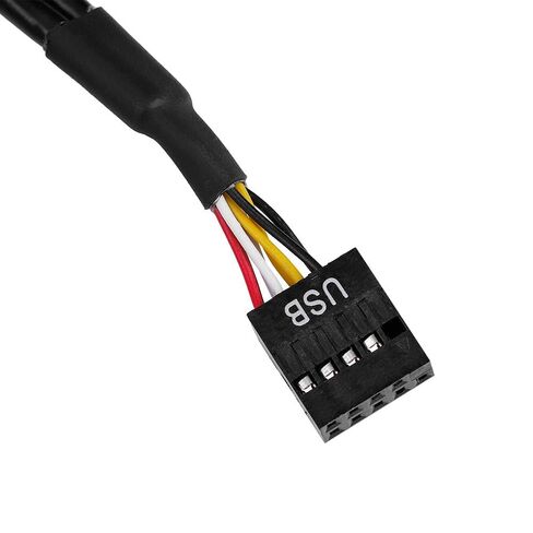 Dioche F USB Splitter Premium 9 Pin USB Header Male to 4 Female Extension Cable Splitter - طول 28 سم، التوافق مع واجهة اللوحة الأم 9 Pin، أداء عالي و in Kuwait