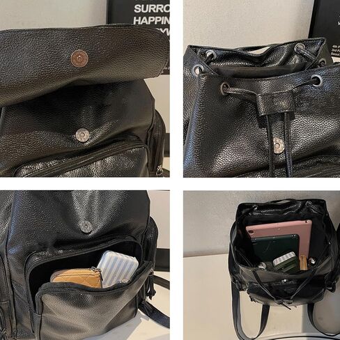 Studded Backpack Cross Metal Studs Y2k Purse Punk Backpack for Women 2000s Goth Edgy Daypack Gothic Daily Party Club(Black) in Saudi Arabia