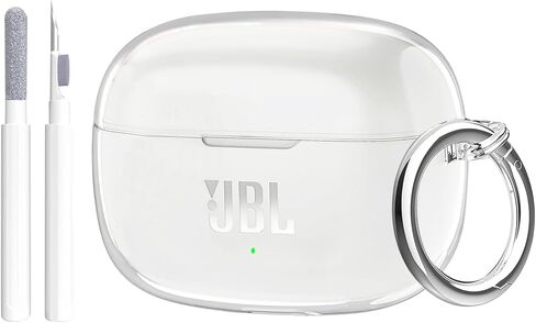 لـ JBL Vibe 200TWS/JBL Vibe Beam/Beam 2 حافظة شفافة، حماية كاملة ضد الصدمات غطاء TPU شفاف ناعم لـJBL Vibe Beam 2 ملحقات سماعات الأذن مع حلقة تسلق وقلم تنظيف - شفاف in Kuwait