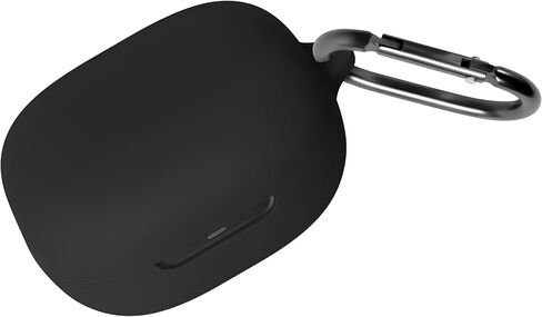 Geiomoo Silicone Case for SHOKZ OpenFit 2+ T921, Soft Flexible Scratch Resistant Protective Cover with Carabiner (Black) in Saudi Arabia
