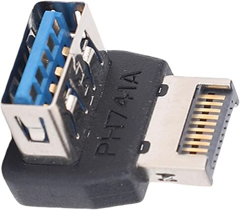 Yoidesu Type E. USB3.2 90 Degrees Adapter, USB3.2 Type E Przedsibiorstwo Panel Panel Plugin and Plain - Signal Transmission for Computer Motherboard (PH741A) in Saudi Arabia