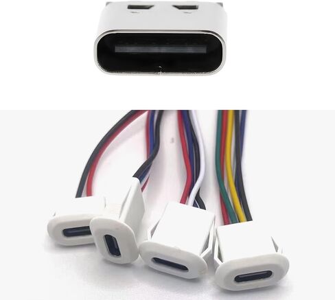 ECSiNG 20pcs USB Type-C 6Pin Vertical Female PCB Jack Connector 10.5mm Height for Electronic Device Connections in Saudi Arabia