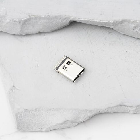 ECSiNG 20pcs USB Type-C 6Pin Vertical Female PCB Jack Connector 10.5mm Height for Electronic Device Connections in Saudi Arabia