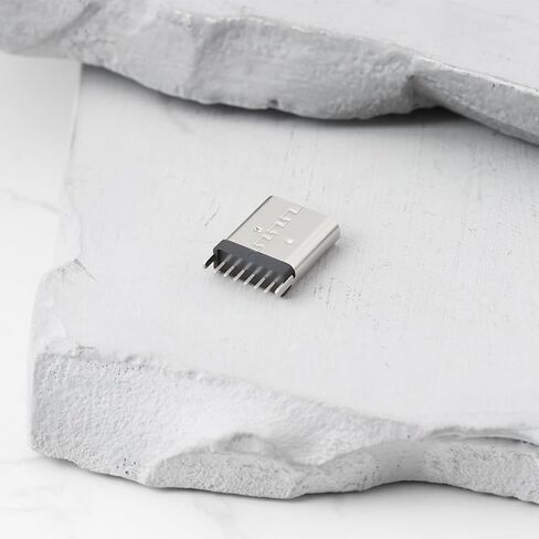 ECSiNG 20pcs USB Type-C 6Pin Vertical Female PCB Jack Connector 10.5mm Height for Electronic Device Connections in Saudi Arabia
