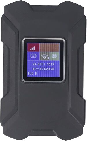 راوتر 4G مع شاشة ملونة 1.44 بوصة، وفتحة لبطاقة SIM، و32 جهازًا، و3000 مللي أمبير في الساعة، ونقطة اتصال متنقلة لـ 7 8 10، وبطارية مدمجة للمسافرين من رجال الأعمال في السيارة (أسود) in Kuwait