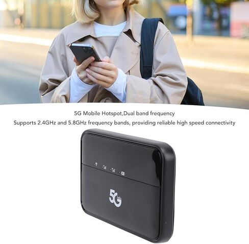 5G Wi Fi Mobile Hotspot, Worldwide High Speed WiFi6 Hotspot for Travel, IP54 & 10000mAh Rechargeable, Portable Unlocked Gigabit Router with Nano SIM Card Slot in Saudi Arabia