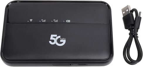 5G Wi Fi Mobile Hotspot, Worldwide High Speed WiFi6 Hotspot for Travel, IP54 & 10000mAh Rechargeable, Portable Unlocked Gigabit Router with Nano SIM Card Slot in Saudi Arabia