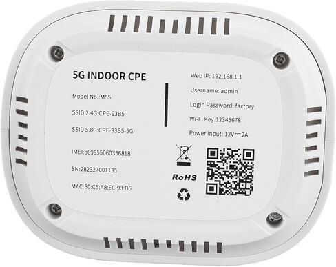 جهاز توجيه 5G CPE مع فتحة بطاقة SIM ، 1800 ميجابت في الثانية NR NSA SA مودم خلوي مزدوج النطاق ، يدعم 64 مستخدمًا خلويًا للمكتب المنزلي (قابس الولايات المتحدة) in Kuwait