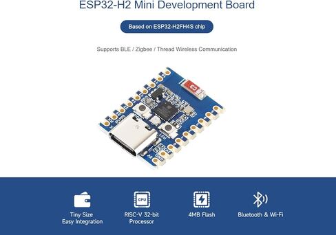 لوحة تطوير صغيرة ESP32-H2-Zero، تعتمد وحدة ESP32-H2FH4S مع معالج 96 ميجاهرتز، ودمج IEEE 802.15.4 (Zigbee 3.0 والخيط) وBLE 5، فلاش 4 ميجابايت، يدعم ESP-IDF، Arduino IDE in Saudi Arabia