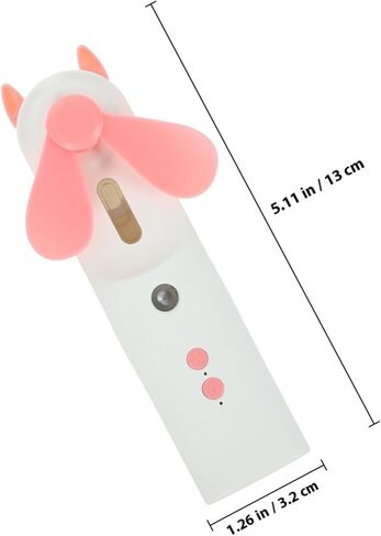 Rechargeable Mini USB Cooling Fan with Mist Spray Portable Handheld Fan for Travel and Outdoor Use Quiet Personal Cooler in Pink in Saudi Arabia