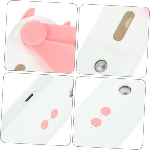 Rechargeable Mini USB Cooling Fan with Mist Spray Portable Handheld Fan for Travel and Outdoor Use Quiet Personal Cooler in Pink in Saudi Arabia