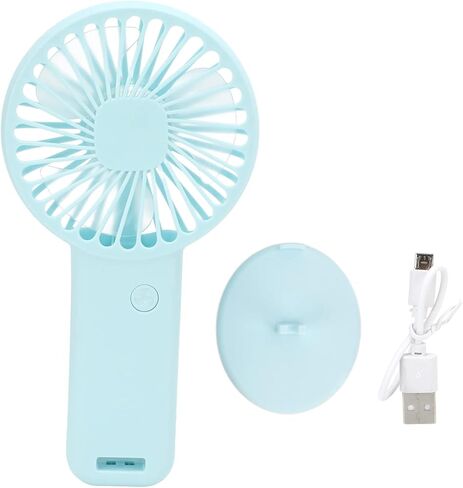 CHICIRIS Handheld Fan, USB Charging 800mAh Long Battery Life Mute, Mini Pocket Fan Lightweight Stable Base 3 Level, for Kids Outdoor Travel Handheld Desktop Stand Use Home Car (Vertical small in Saudi Arabia