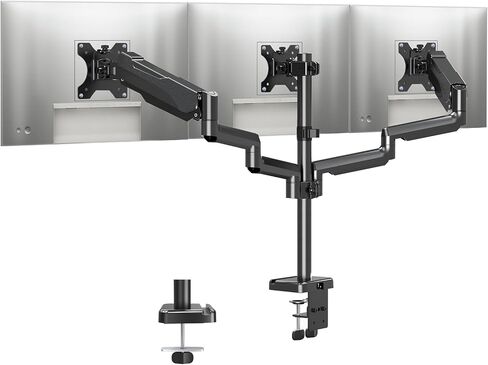 MOUNTUP Triple Monitor Stand Mount - 3 Monitors Desk Mount for Computer Screens+MOUNTUP Laptop Desk Mount, Adjustable Laptop Stand for max 17" Notebook in Saudi Arabia