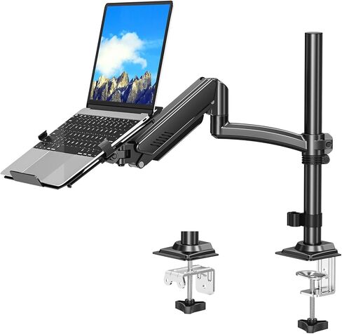 MOUNTUP Triple Monitor Stand Mount - 3 Monitors Desk Mount for Computer Screens+MOUNTUP Laptop Desk Mount, Adjustable Laptop Stand for max 17" Notebook in Saudi Arabia