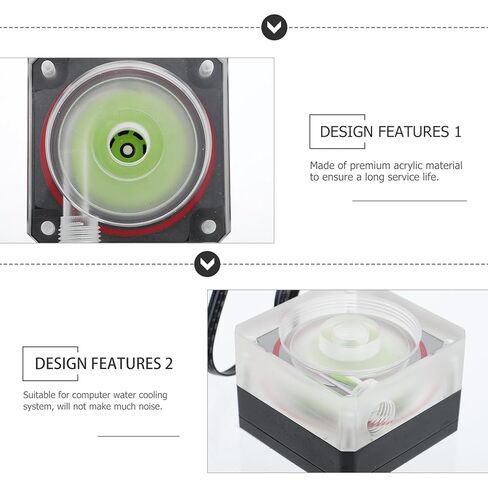 CPU Liquid Cooling Pump with Pwm Control, G1/4 Threaded Port, 500l/ Rate, Liquid Cooler for PC Water Cooling Systems, Compatible with Computer CPU Cooler Fans in Saudi Arabia