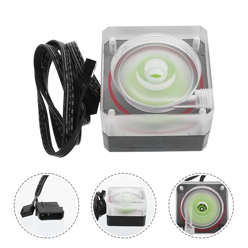 CPU Liquid Cooling Pump with Pwm Control, G1/4 Threaded Port, 500l/ Rate, Liquid Cooler for PC Water Cooling Systems, Compatible with Computer CPU Cooler Fans in Saudi Arabia