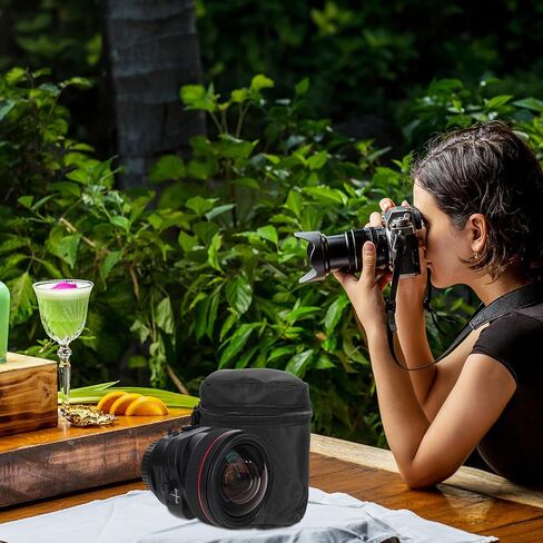 DOITOOL Waterproof Shockproof Nylon Pouch for Dslr Camera Lens with Zipper Closure, Compact Protective Lens Case for Photography and Travel in Kuwait