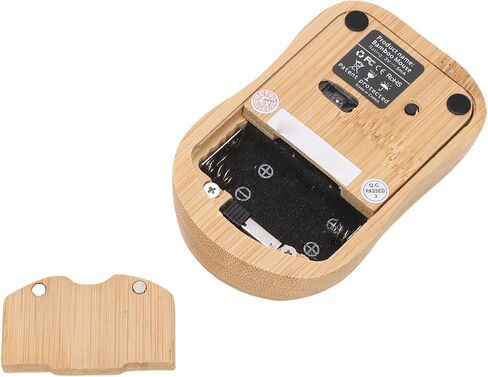 VBESTLIFE Handcrafted Bamboo Keyboard Mouse Combo, 2.4G Wireless Keyboard and Mouse Set with USB Receiver for Desktop Laptop PC in Saudi Arabia